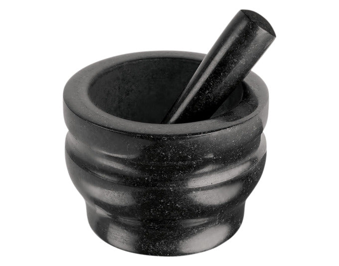 COLE&MASON Mörser mit Stössel Granit schwarz 14 cm in  präsentiert im Onlineshop von KAQTU Design AG. Küchenhelfer ist von COLE & MASON