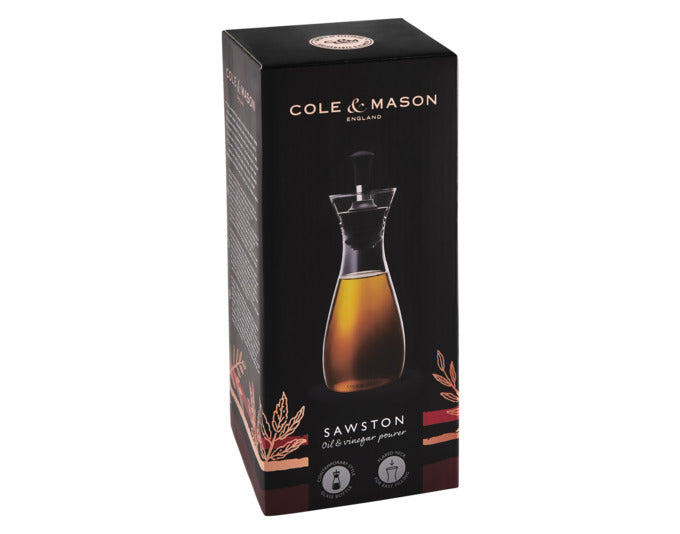 Eleganter COLE & MASON Öl-/Essig-Spender, 7.3x7.3x20.8 cm, ideal für präzises Dosieren und stilvolles Servieren von Dressings.