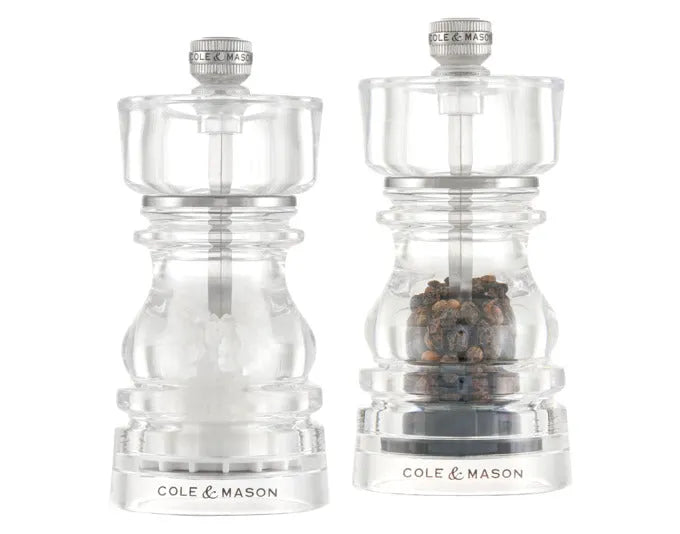 COLE&MASON Pfeffer-/Salzmühlen Set London Acryl 13x5.6x5.6 cm in  präsentiert im Onlineshop von KAQTU Design AG. Salz & Pfeffer ist von COLE & MASON