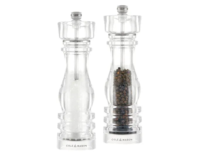 COLE&MASON Pfeffer-/Salzmühlen Set London Acryl 22x5.8x5.8 cm in  präsentiert im Onlineshop von KAQTU Design AG. Salz & Pfeffer ist von COLE & MASON