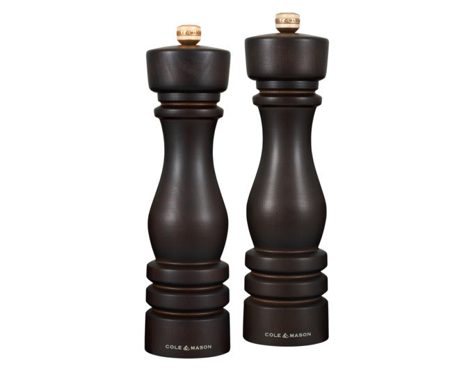 COLE&MASON Pfeffer-/Salzmühlen Set London Buche dunkel 22x5.8x5.8 cm in  präsentiert im Onlineshop von KAQTU Design AG. Salz & Pfeffer ist von COLE & MASON
