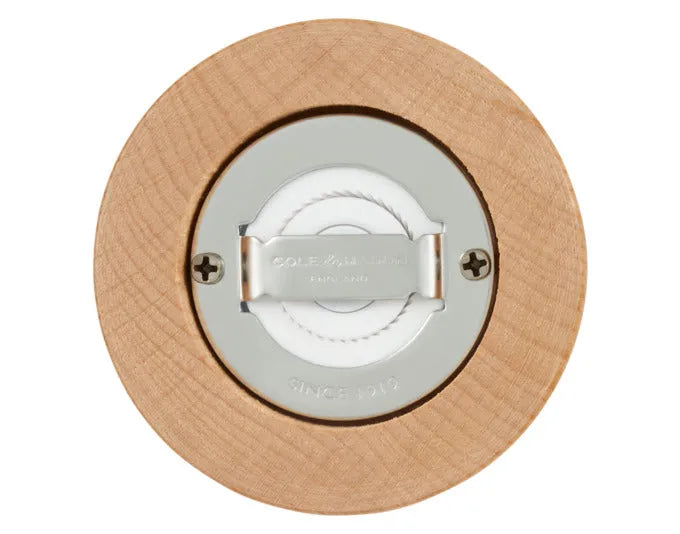 Elegante Salzmühle aus natürlichem Buchenholz, 30 cm hoch, von COLE & MASON. Perfekt für stilvolles Würzen in der Küche.