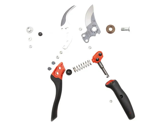 Ergonomische BAHCO Rebschere PXR-M3 mit Rollgriff, ideal für präzises Schneiden, mittlere Größe, Schneidkapazität bis 3 cm.