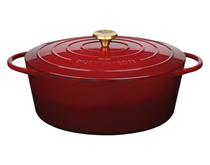 KÜCHENPROFI Bratentopf oval médoc rot ø 35 cm in  präsentiert im Onlineshop von KAQTU Design AG. Topf ist von KÜCHENPROFI