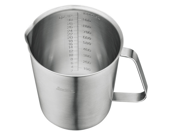 Hochwertiger SPRING Messbecher 1 l, ø 12.5x13 cm, mit präziser Innenskala, ideal für exaktes Abmessen in der Küche.