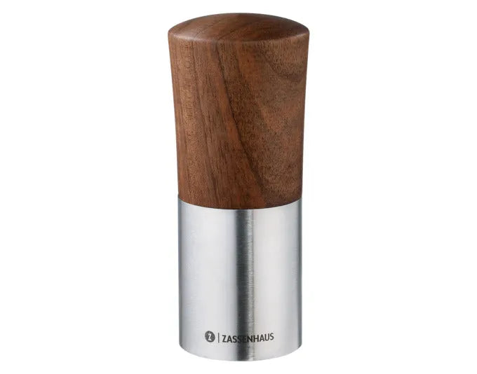 ZASSENHAUS Gewürzmühle Duo 12x4.5 cm Edelstahl/Nussbaum in  präsentiert im Onlineshop von KAQTU Design AG. Salz & Pfeffer ist von ZASSENHAUS