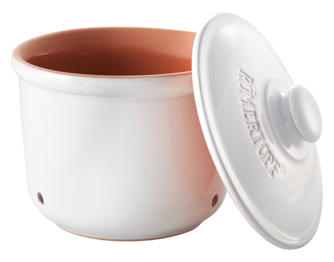 Kompakter RÖMERTOPF Frischetopf Mini, 0.6 l, ideal für frische Aufbewahrung, ø 12.5x13 cm, weiß, für kleine Mengen.