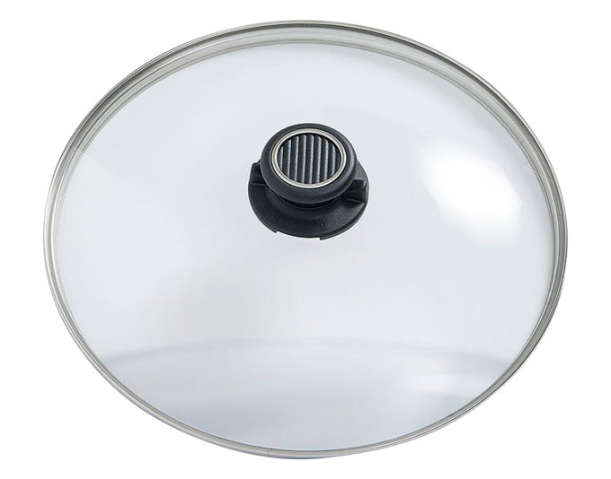 GASTROLUX Glasdeckel Deluxe mit Edelstahlring ø 28 cm in  präsentiert im Onlineshop von KAQTU Design AG. Topf ist von GASTROLUX