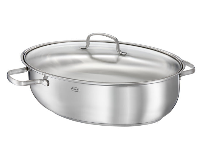 <tc>RÖSLE</tc> Oval roasting pan with glass lid Elegance