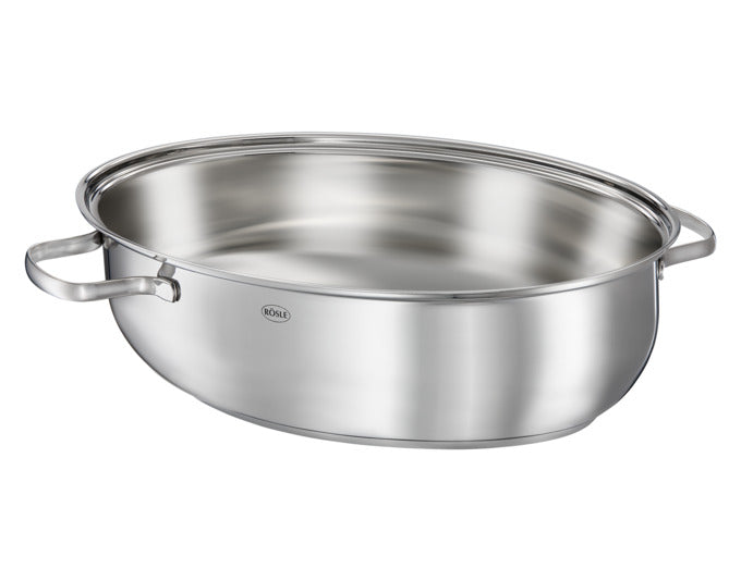 <tc>RÖSLE</tc> Oval roasting pan with glass lid Elegance