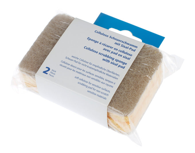 EBNAT Scheuerschwamm Cellulose mit Sisal-Pad gelb 2 Stk. in  präsentiert im Onlineshop von KAQTU Design AG. Haushaltshilfen ist von EBNAT