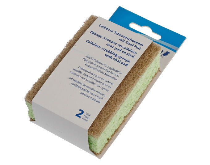 EBNAT Scheuerschwamm Cellulose mit Sisal-Pad grün 2 Stk. in  präsentiert im Onlineshop von KAQTU Design AG. Haushaltshilfen ist von EBNAT