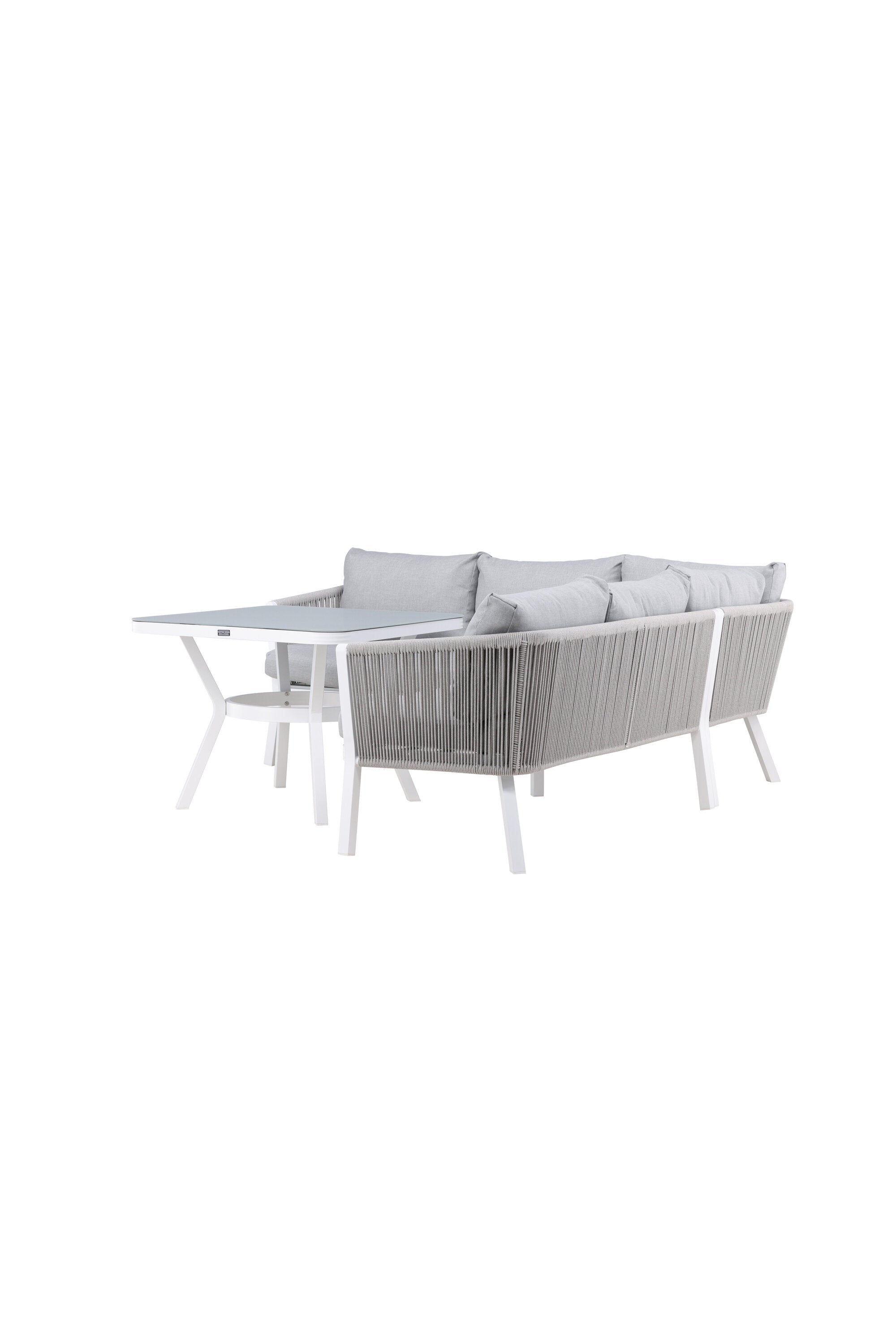 Virya Ecksofa Outdoorset 90cm in Grau / Hellgrau präsentiert im Onlineshop von KAQTU Design AG. Loungeset ist von Venture Home