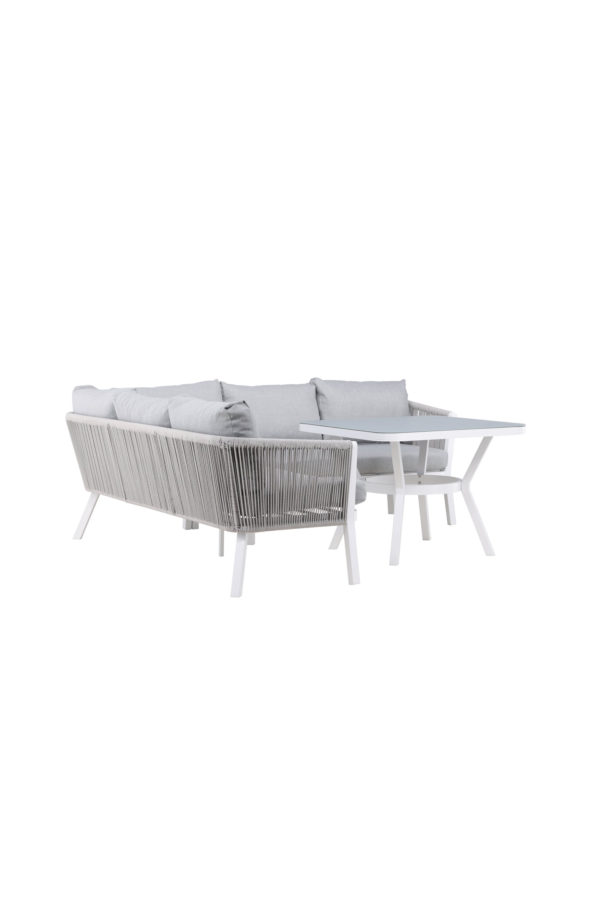 Virya Ecksofa Outdoorset 90cm in Grau / Hellgrau präsentiert im Onlineshop von KAQTU Design AG. Loungeset ist von Venture Home