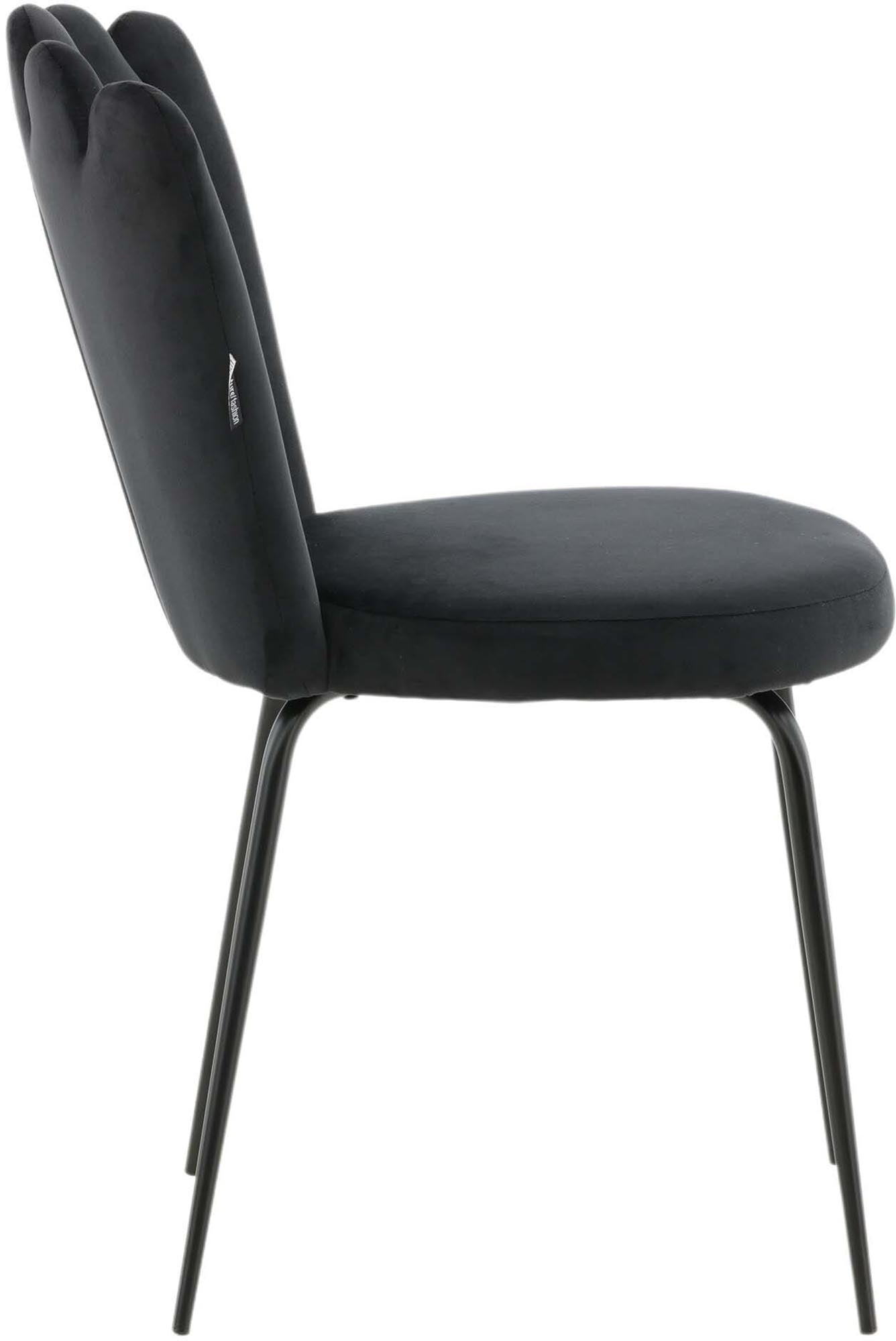 Entdecken Sie den Limhamn Stuhl von Furniture Fashion: Eleganter Samt, stabile Metallbeine und optimaler Komfort für Ihr modernes Esszimmer.