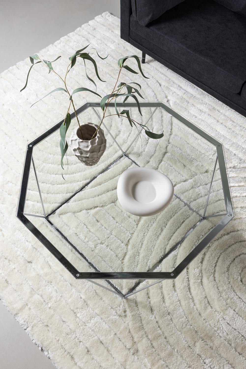 Österlen Coffee Tisch in Transparent präsentiert im Onlineshop von KAQTU Design AG. Beistelltisch ist von Furniture Fashion