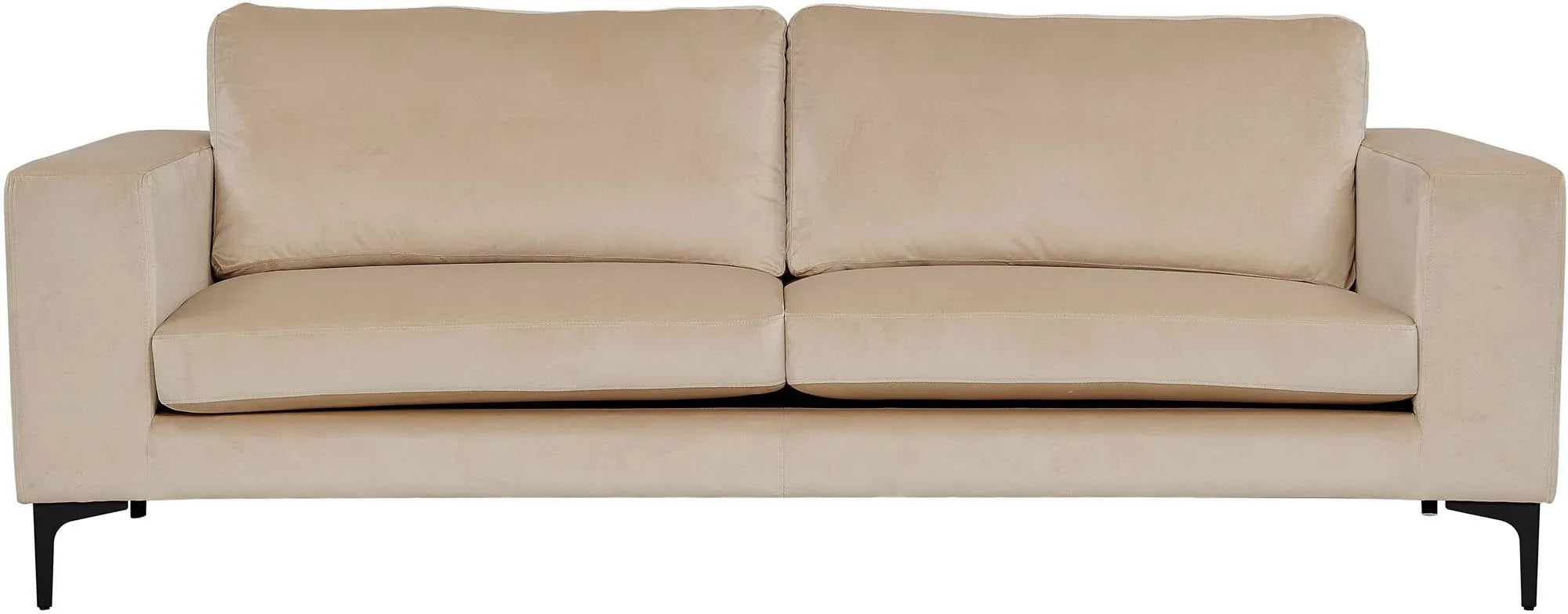 Elegantes Bolero Sofa von Venture Home: Skandinavisches Design, samtiger Komfort in Beige, ideal für stilvolles Wohnen.