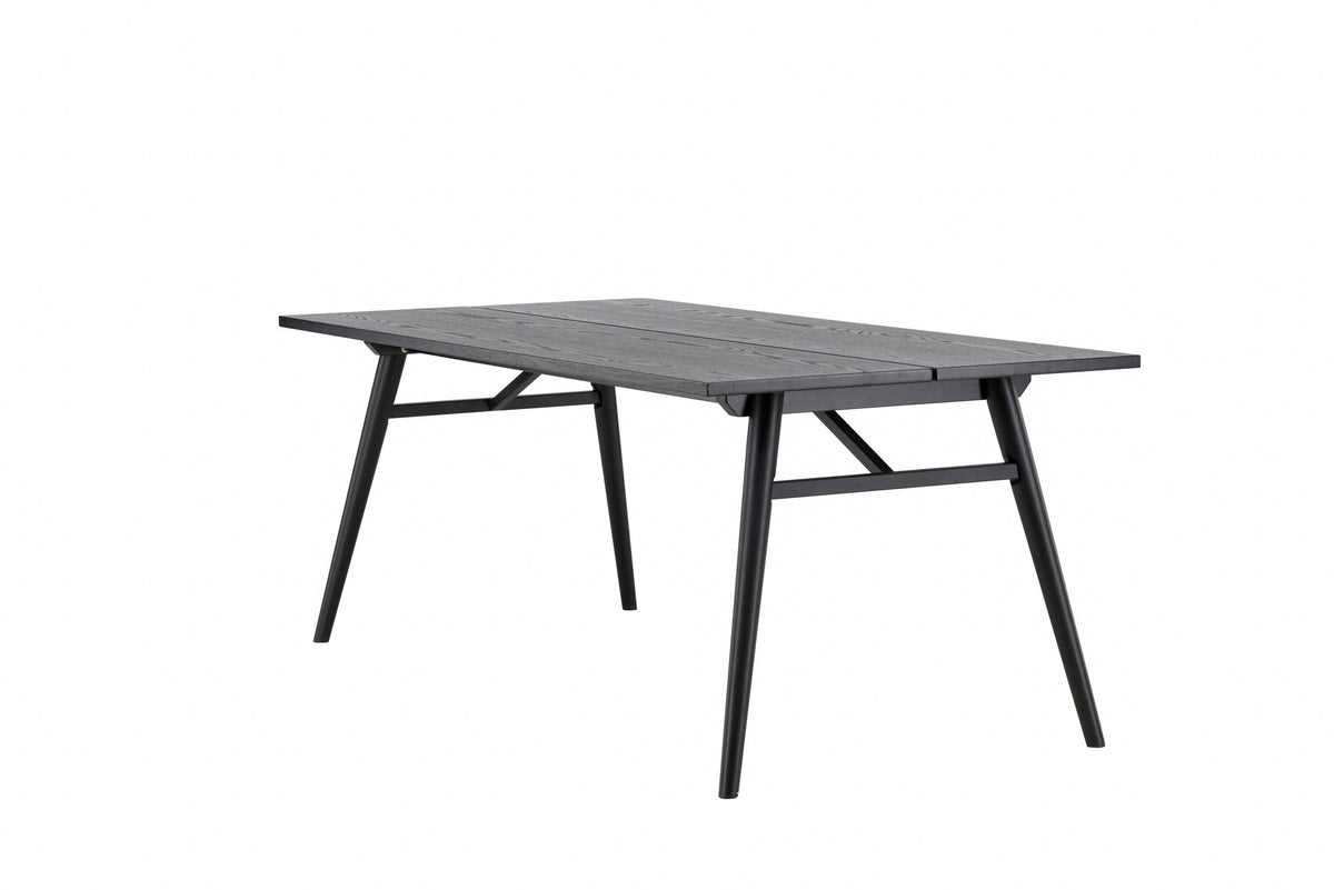 Sleek ausziehbarer Tisch in Schwarz präsentiert im Onlineshop von KAQTU Design AG. Esstisch ist von Venture Home