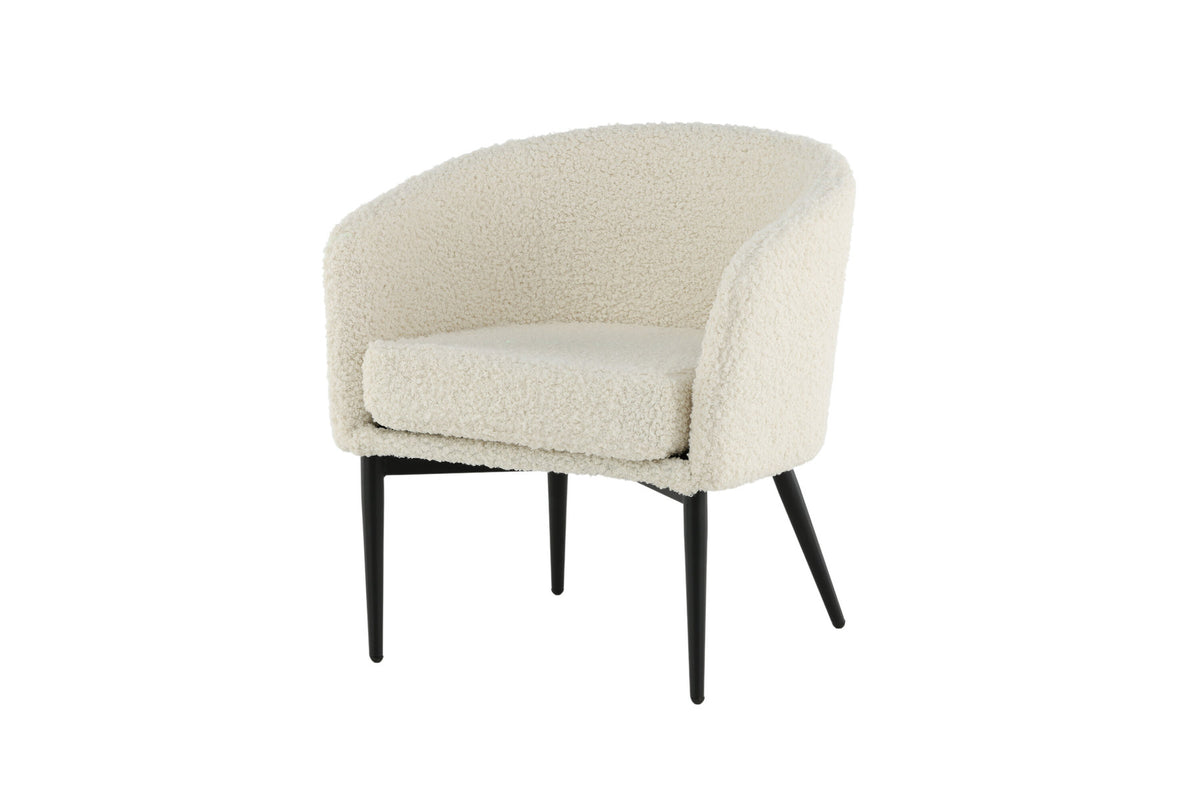 Fluffy Sessel in Weiss präsentiert im Onlineshop von KAQTU Design AG. Sessel mit Armlehnen ist von Venture Home