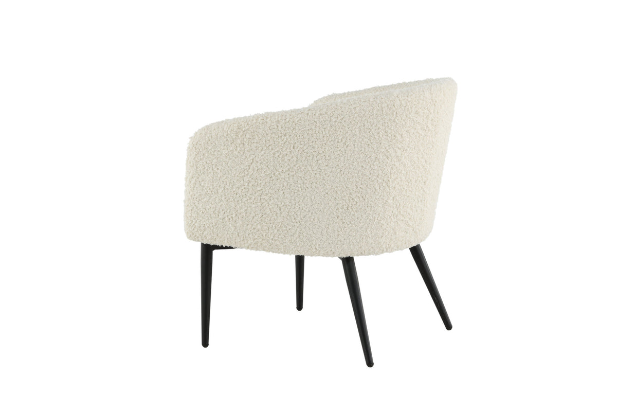 Fluffy Sessel in Weiss präsentiert im Onlineshop von KAQTU Design AG. Sessel mit Armlehnen ist von Venture Home