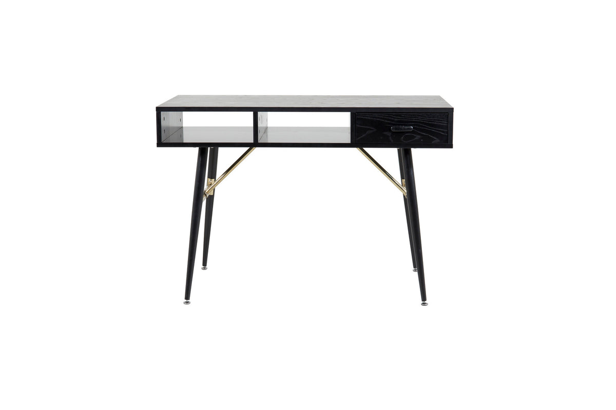 Gold Schreibtisch in Schwarz präsentiert im Onlineshop von KAQTU Design AG. Schreibtisch ist von Venture Home