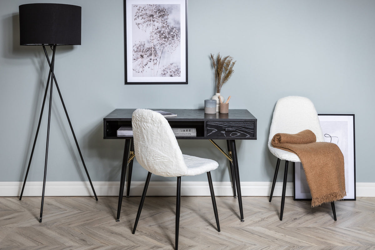 Gold Schreibtisch in Schwarz präsentiert im Onlineshop von KAQTU Design AG. Schreibtisch ist von Venture Home