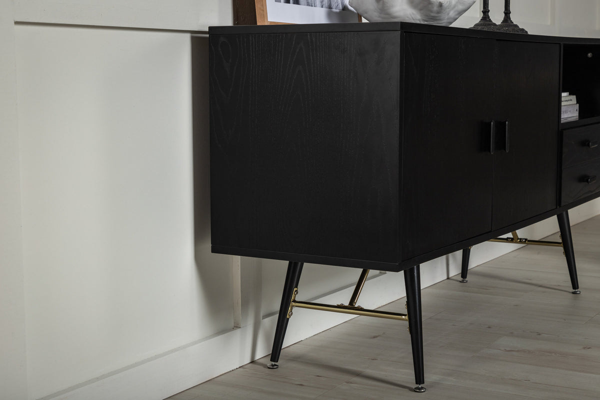 Gold Kommode in Schwarz präsentiert im Onlineshop von KAQTU Design AG. Regal Zubehör ist von Venture Home