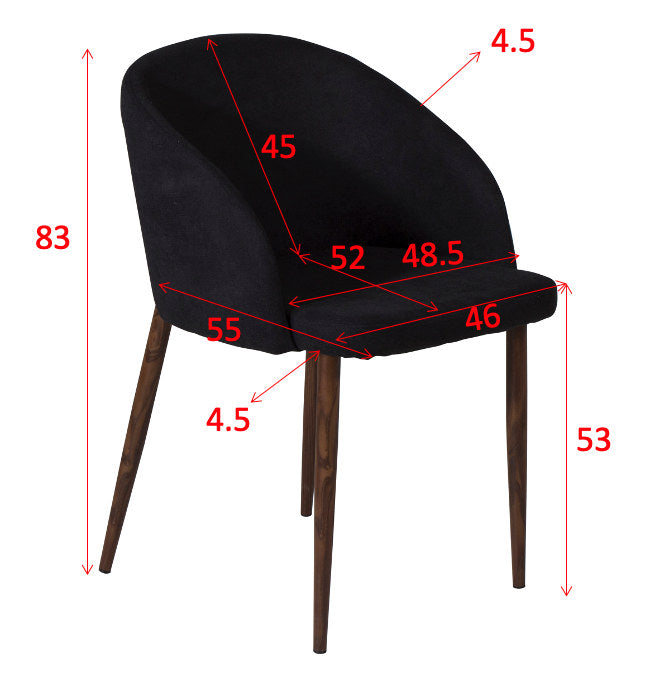 Bogenstuhl in Schwarz präsentiert im Onlineshop von KAQTU Design AG. Schalenstuhl mit Armlehne ist von Venture Home