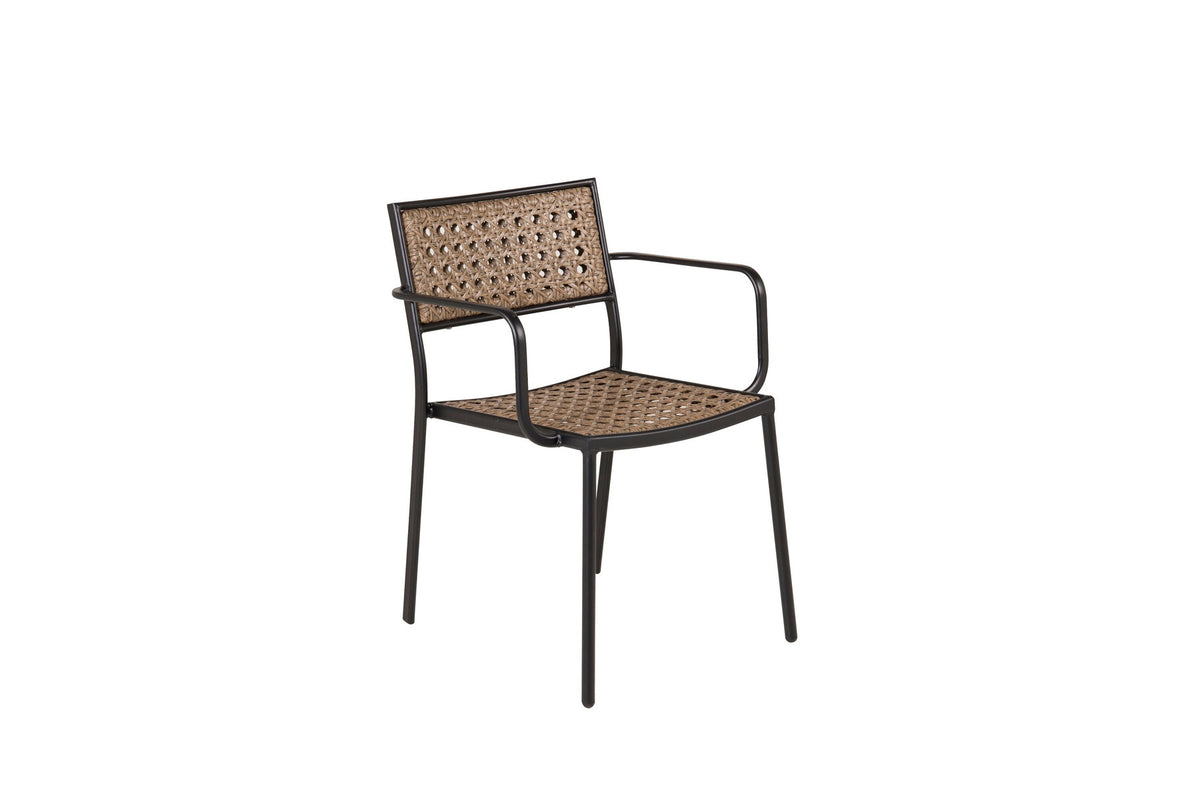 Paola Stuhl in Natur präsentiert im Onlineshop von KAQTU Design AG. Gartenstuhl mit Armlehnen ist von Venture Home