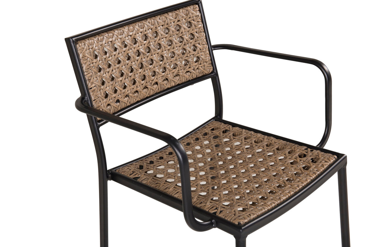 Paola Stuhl in Natur präsentiert im Onlineshop von KAQTU Design AG. Gartenstuhl mit Armlehnen ist von Venture Home