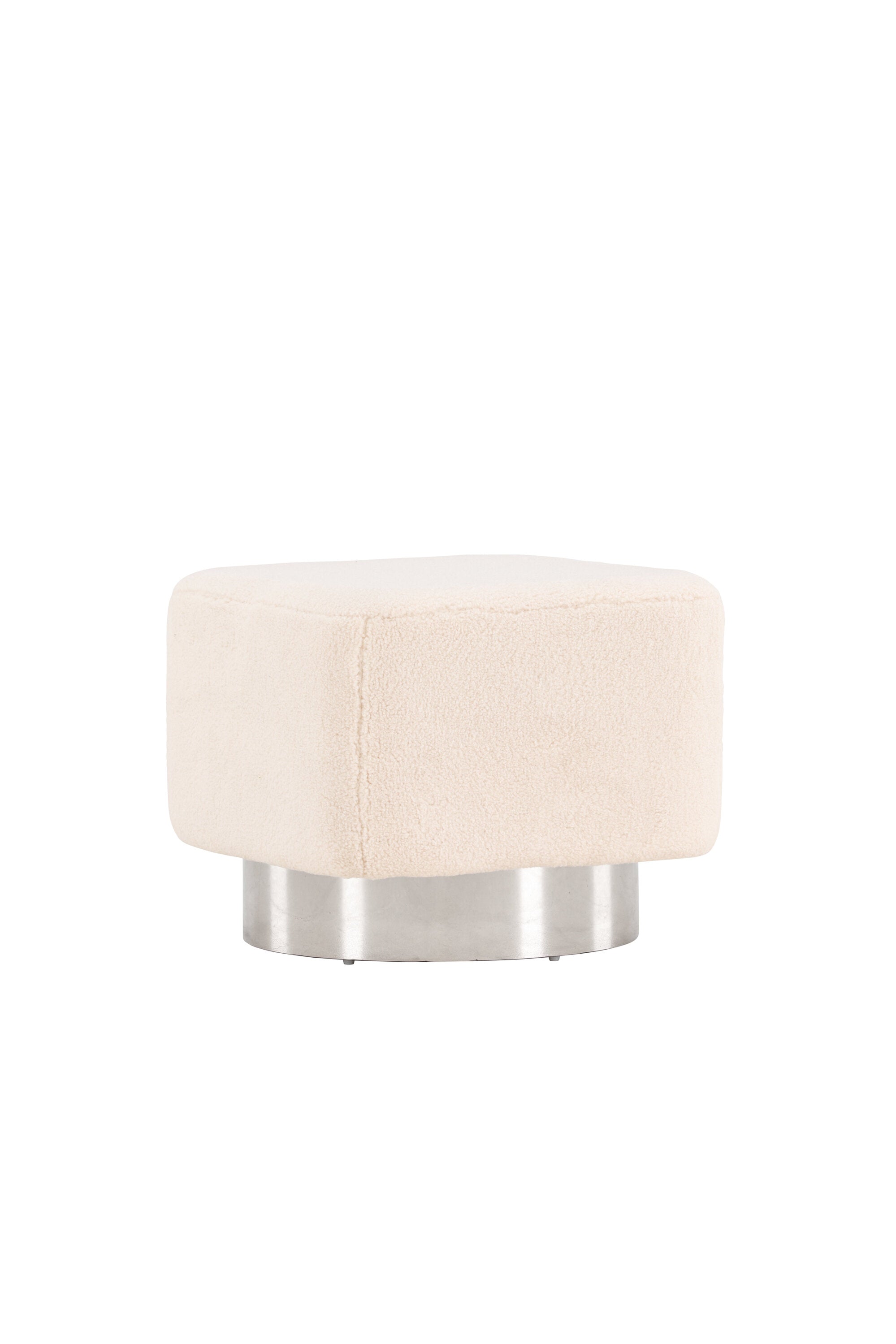 Newton Hocker in Cremefarben präsentiert im Onlineshop von KAQTU Design AG. Pouf ist von Venture Home