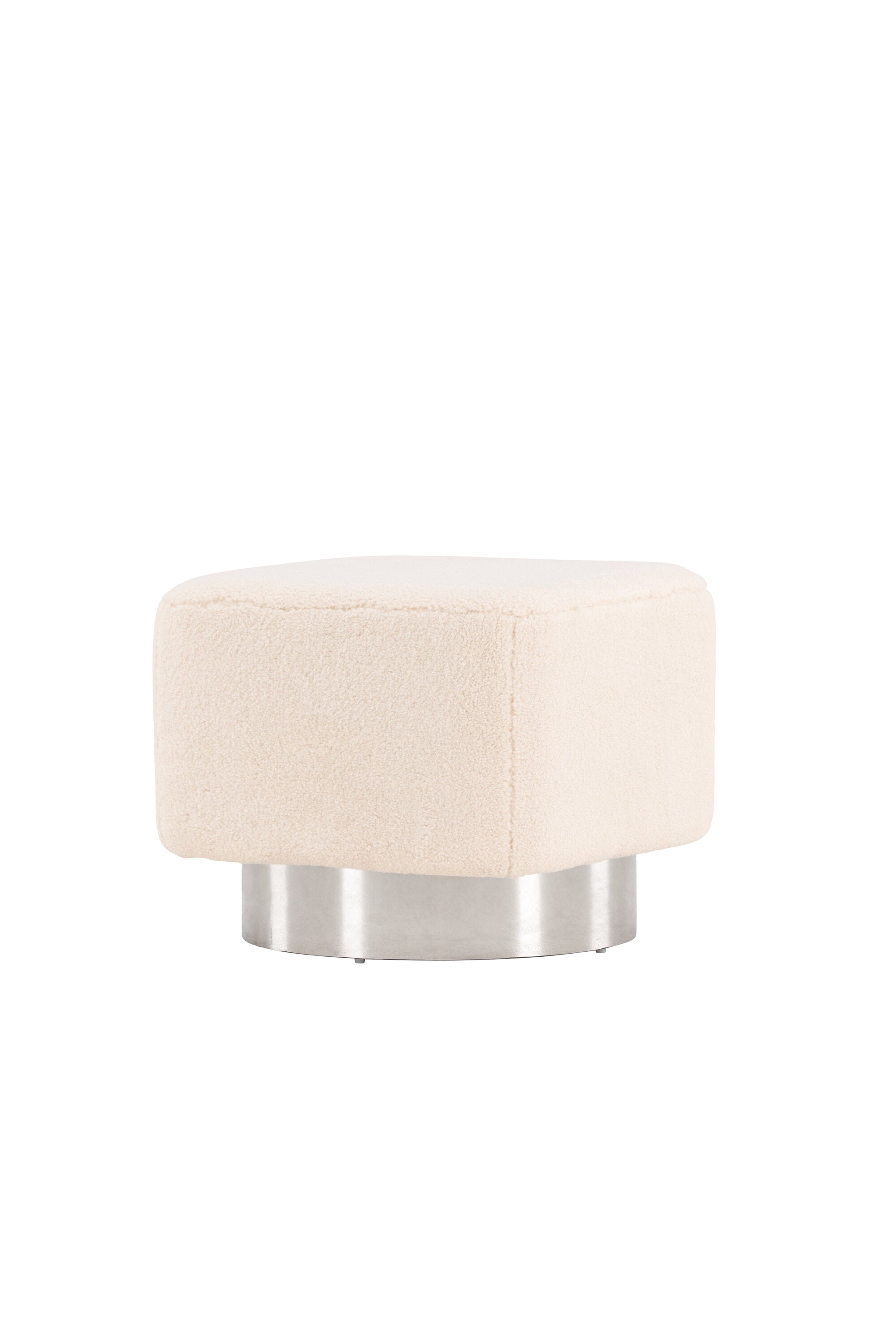 Newton Hocker in Cremefarben präsentiert im Onlineshop von KAQTU Design AG. Pouf ist von Venture Home