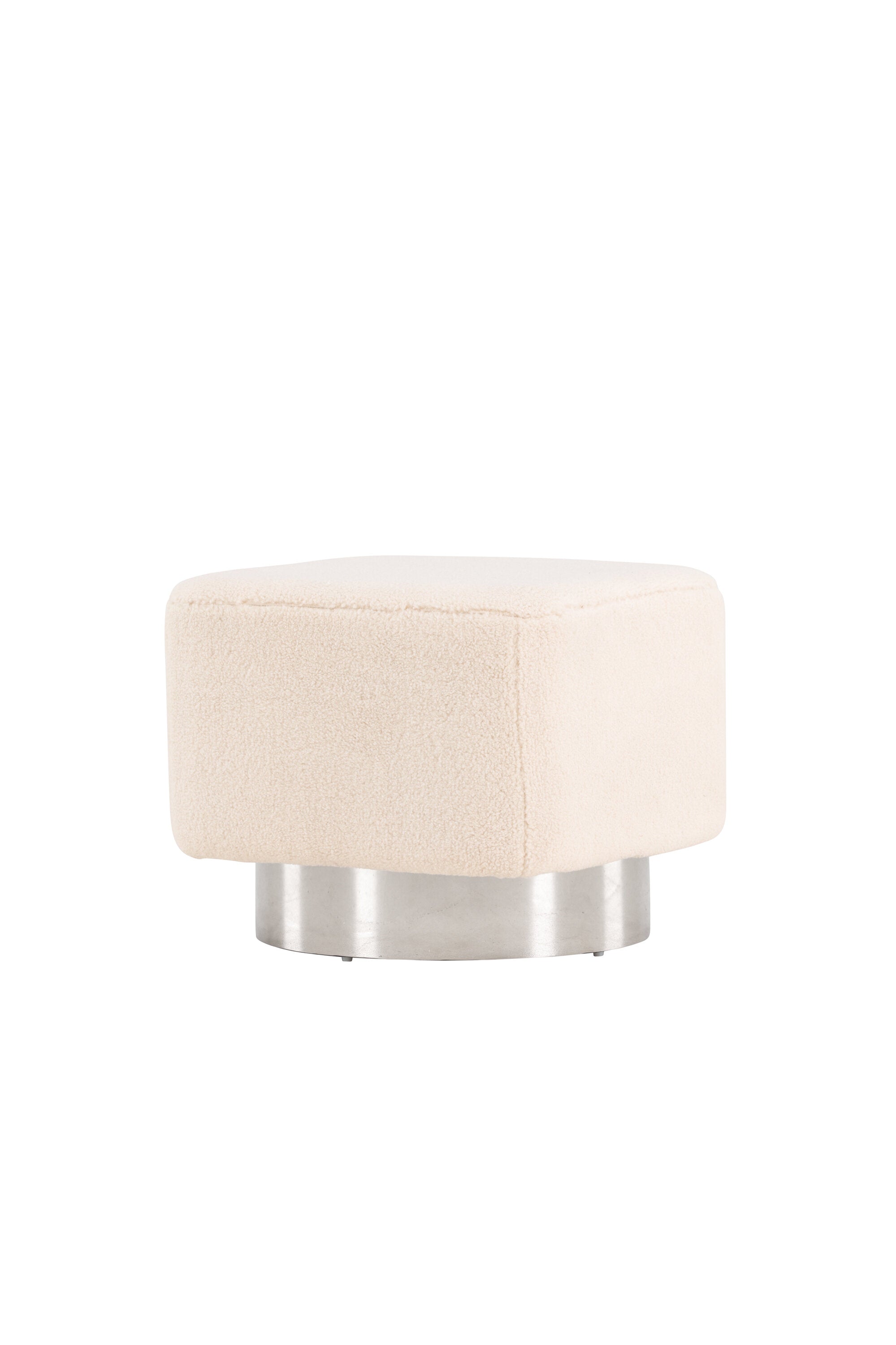 Newton Hocker in Cremefarben präsentiert im Onlineshop von KAQTU Design AG. Pouf ist von Venture Home
