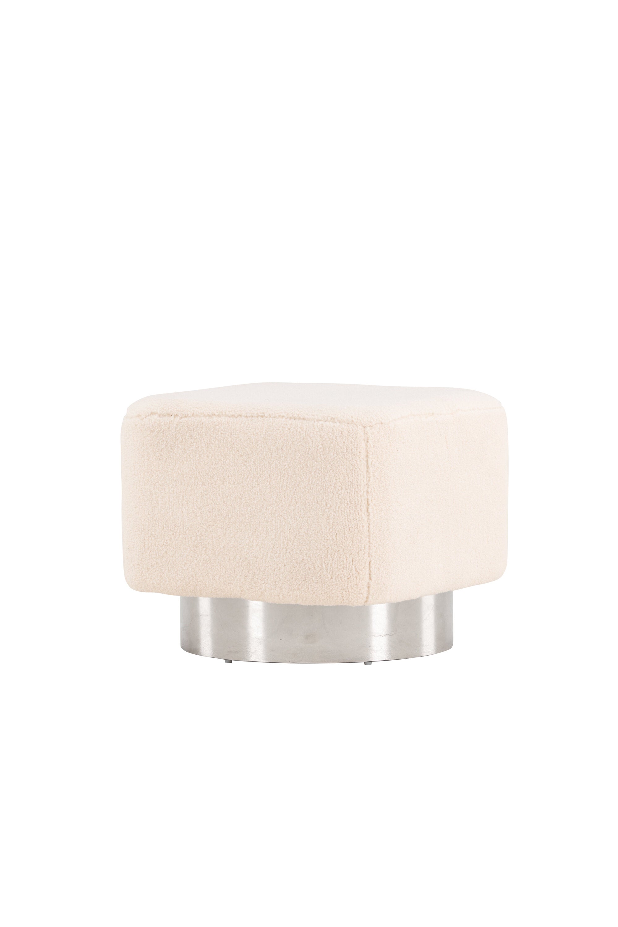 Newton Hocker in Cremefarben präsentiert im Onlineshop von KAQTU Design AG. Pouf ist von Venture Home