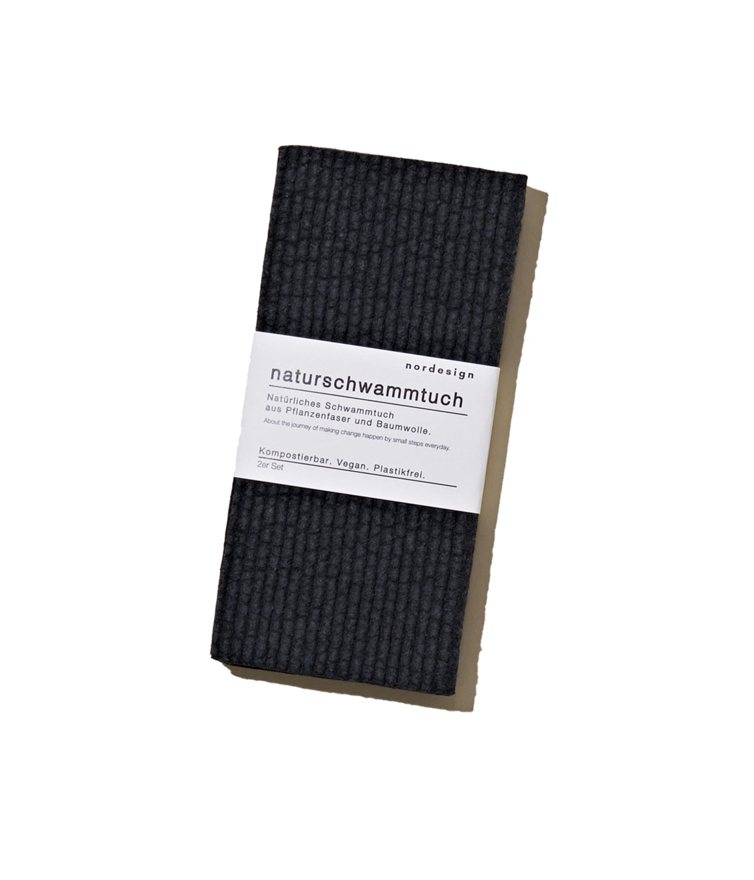 Entdecken Sie das 2er Set Dish Cloth Naturschwammtuch von Nordesign in Schwarz. Nachhaltige, vegane Küchenhelfer, ideal für Reinigung und Geschirr.