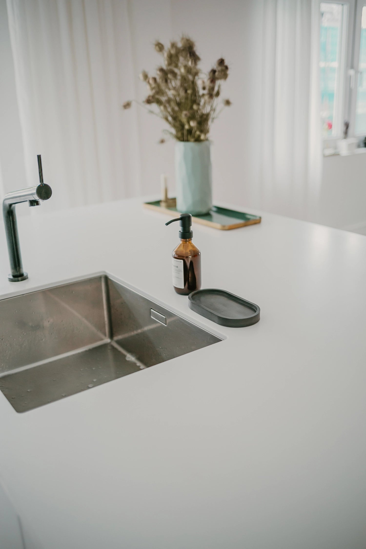 Beton Dekotablett Deep Black 18x9.5x1.7cm