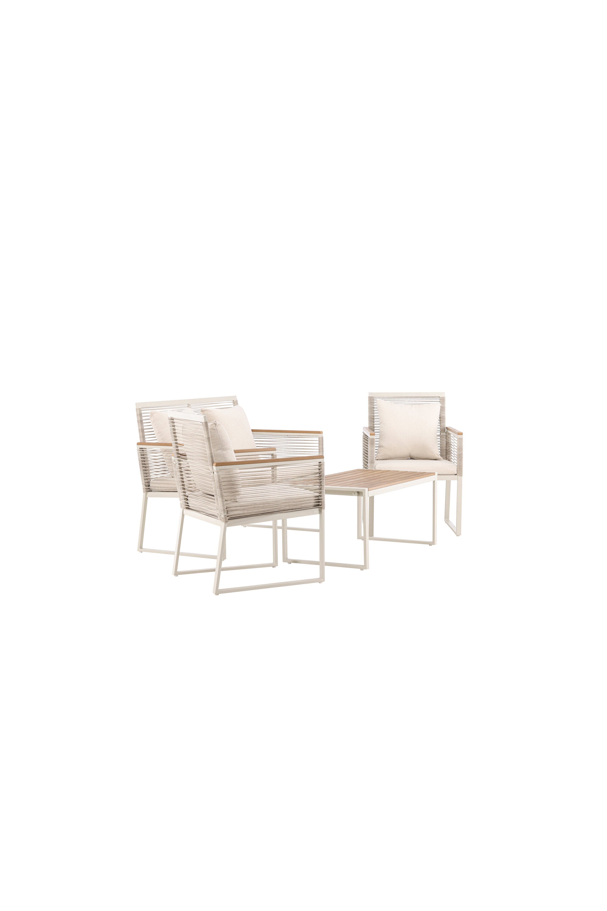 Dallas Lounge Set in Natur/Beige/Grau/Natur präsentiert im Onlineshop von KAQTU Design AG. Loungeset ist von Venture Home