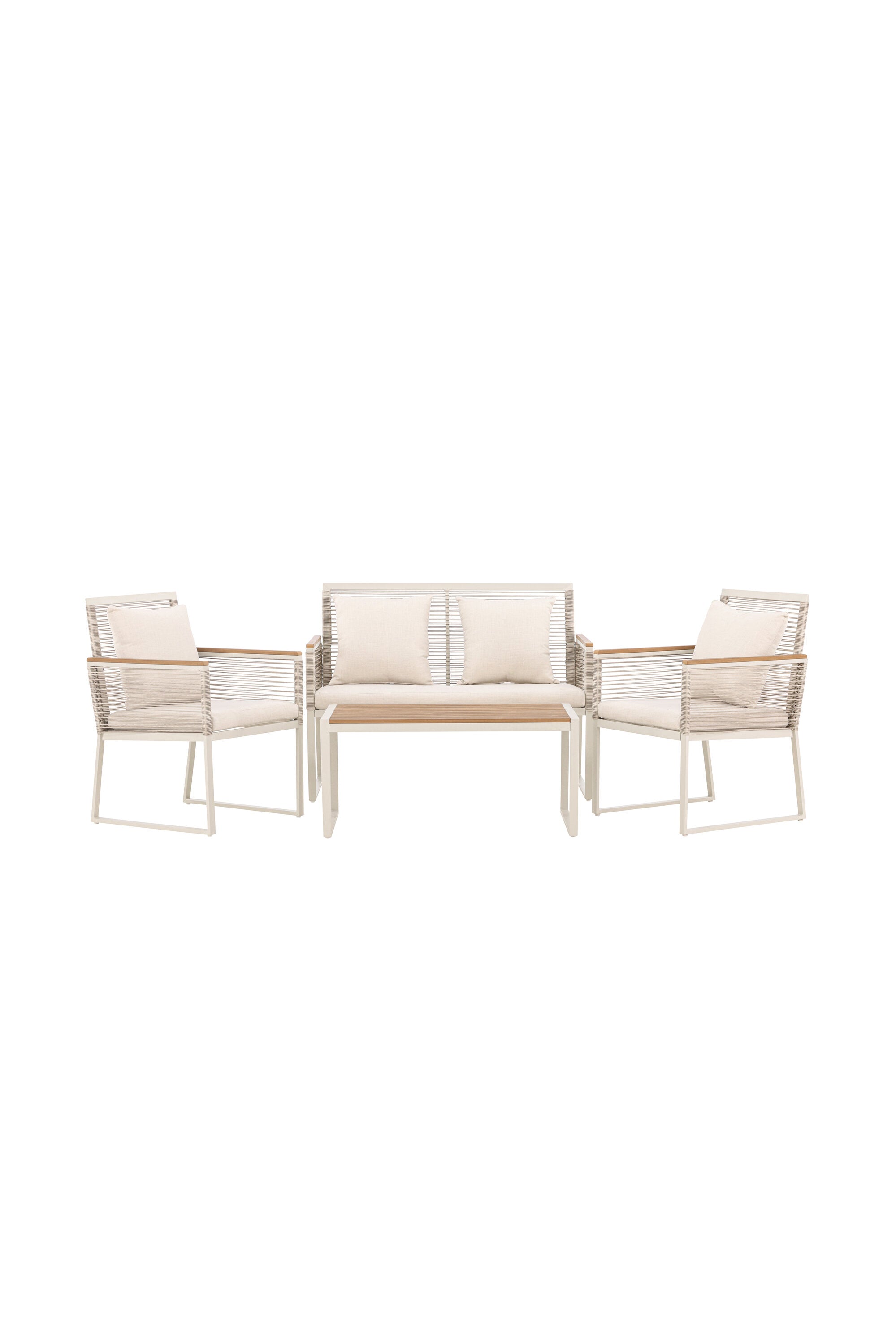 Dallas Lounge Set in Natur/Beige/Grau/Natur präsentiert im Onlineshop von KAQTU Design AG. Loungeset ist von Venture Home