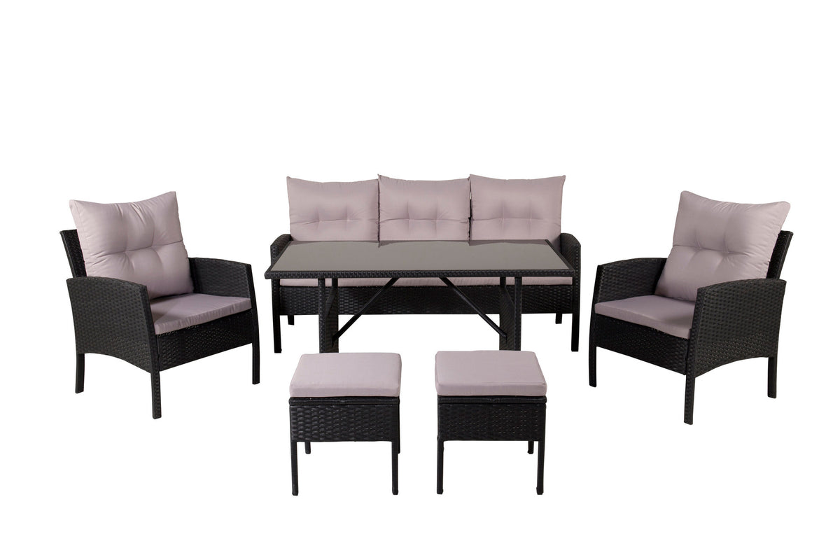 Knock Sofa Outdoorset 120cm in Schwarz / Grau präsentiert im Onlineshop von KAQTU Design AG. Loungeset ist von Venture Home