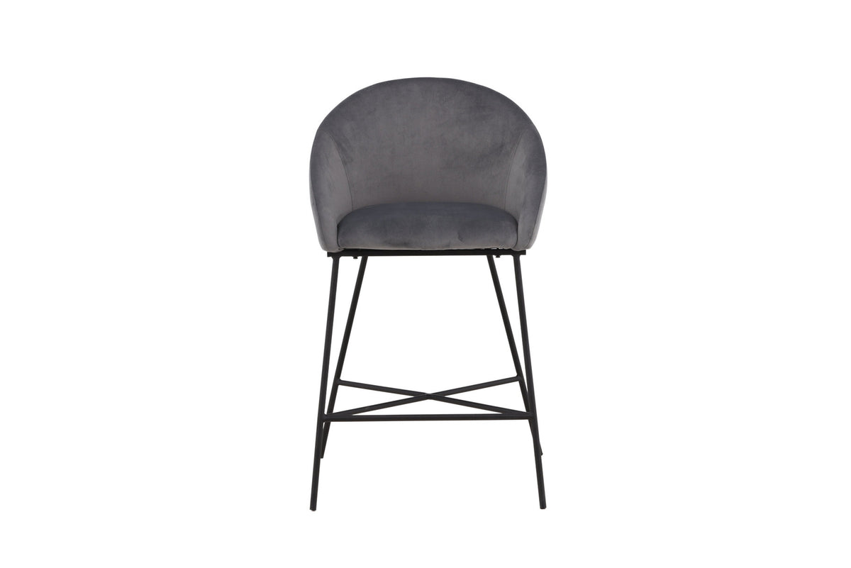 Velvet Barstuhl in Dunkelgrau präsentiert im Onlineshop von KAQTU Design AG. Barstuhl ist von Venture Home
