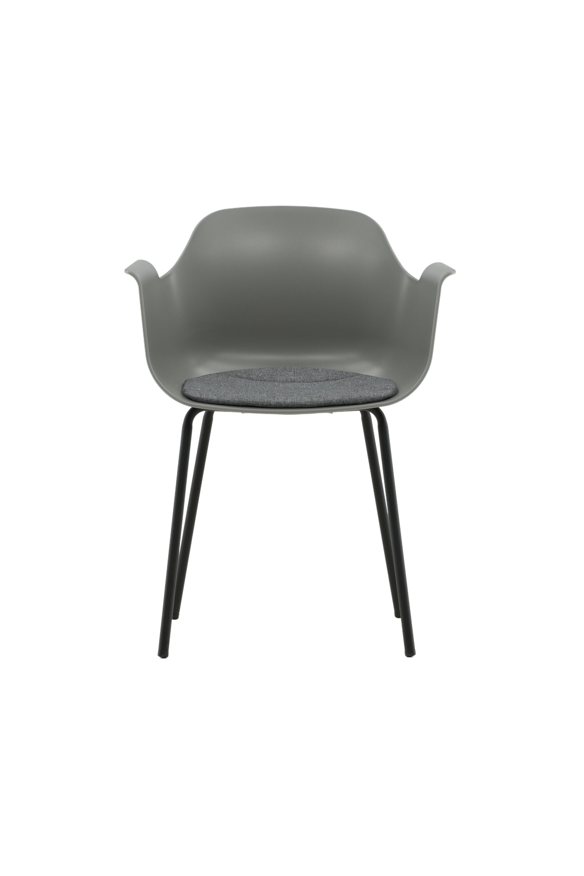 Comfort Plastic Stuhl in Grau präsentiert im Onlineshop von KAQTU Design AG. Stuhl mit Armlehne ist von Venture Home