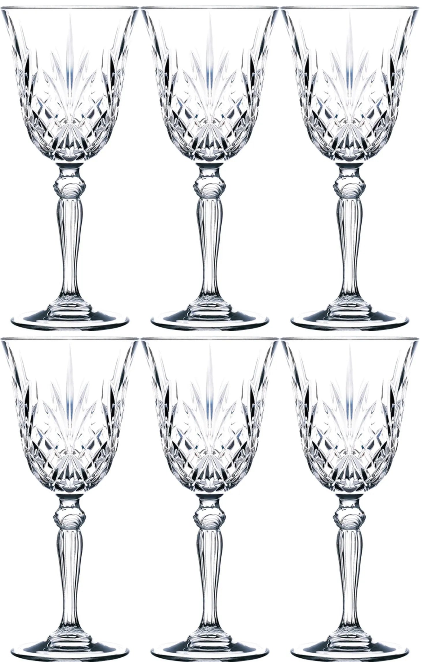 6er Set Melodia Weinglas Ø8.7 H20.2 cm, 28cl in Transparent präsentiert im Onlineshop von KAQTU Design AG. Glas ist von RCR