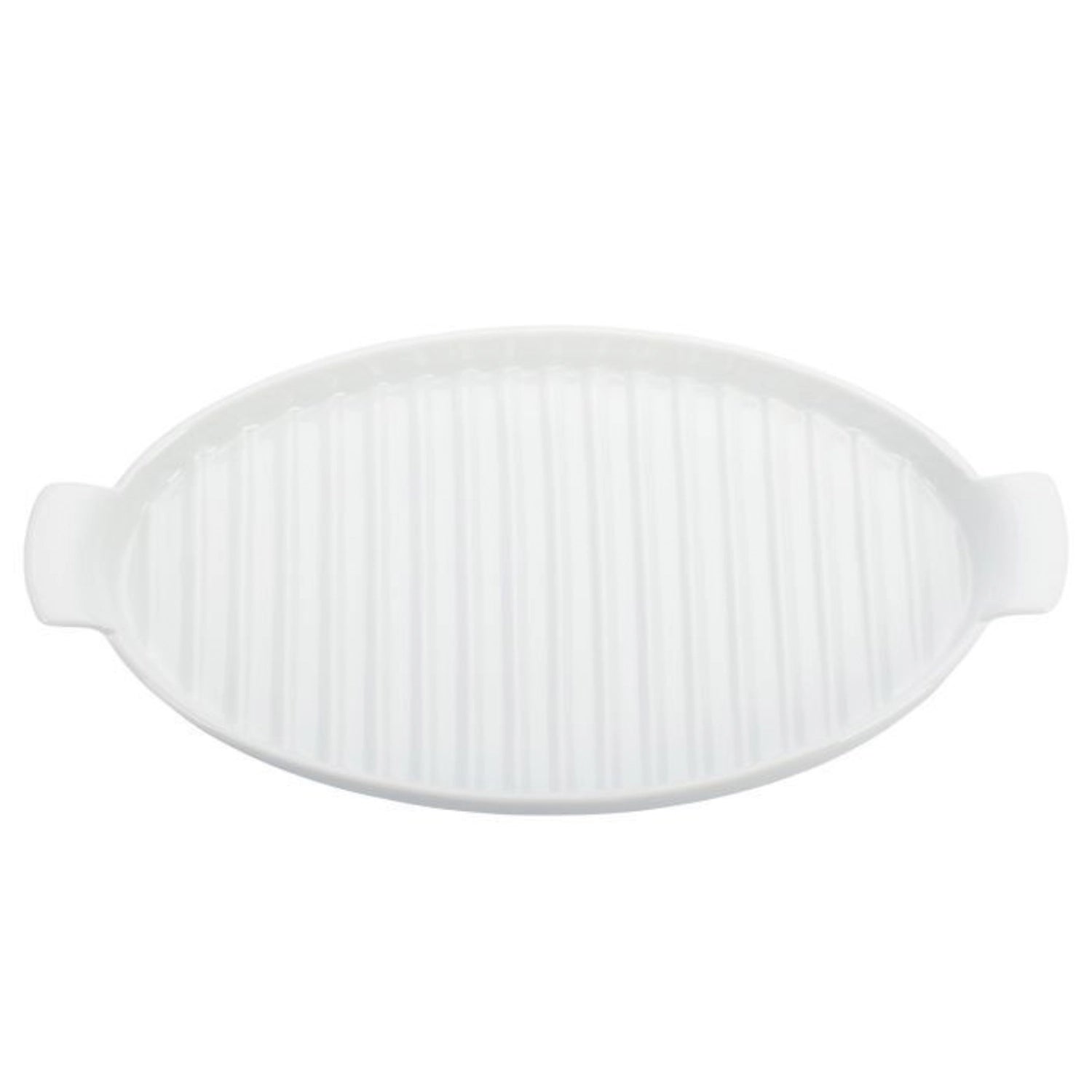 Spargelplatte m. Bodenrillen, 39.5x20x4cm, Porzellan