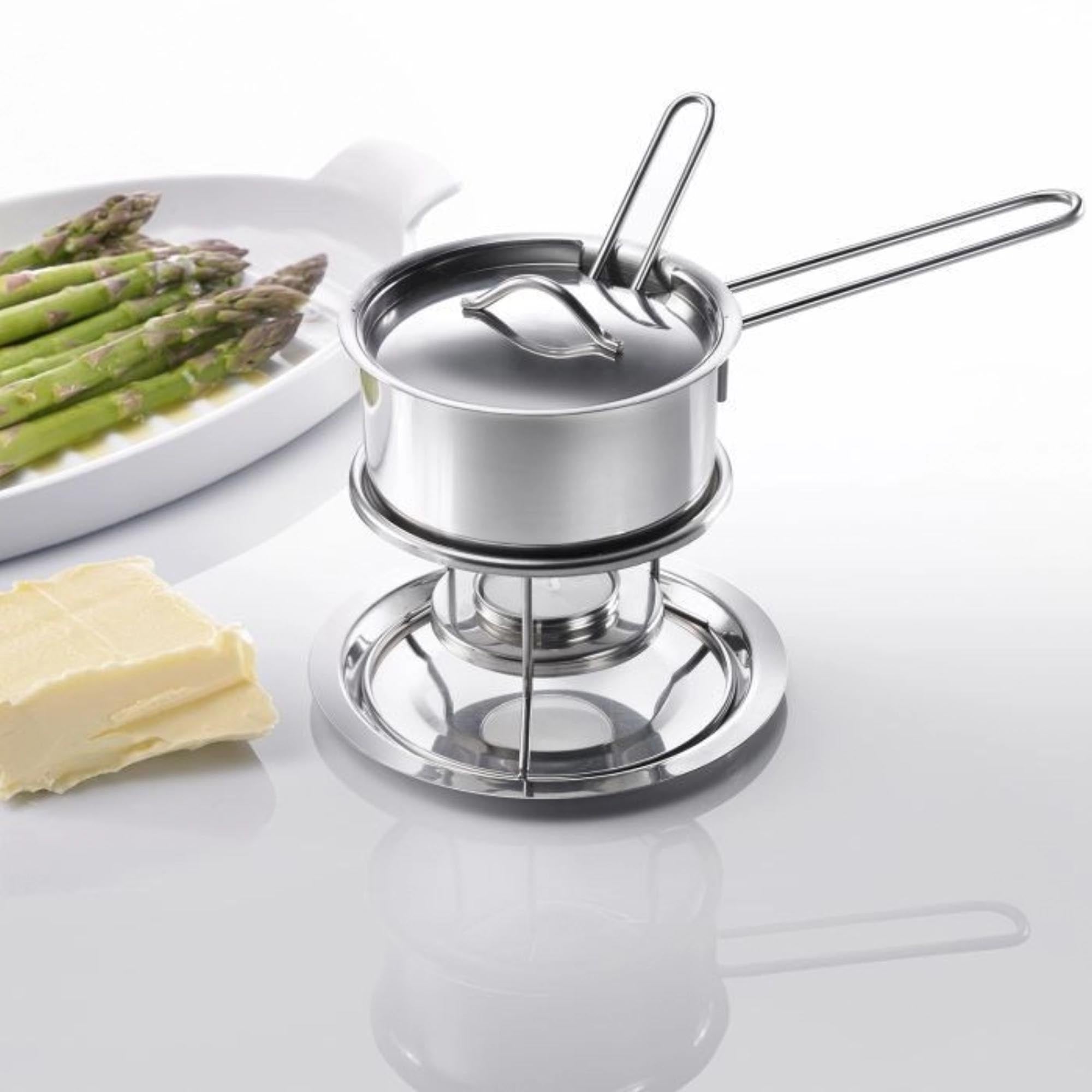 Eleganter Butter- und Saucenwärmer mit Stövchen, 300ml, ideal für warme Saucen, Maße: 23.7x14x13.3cm, von Westmark.