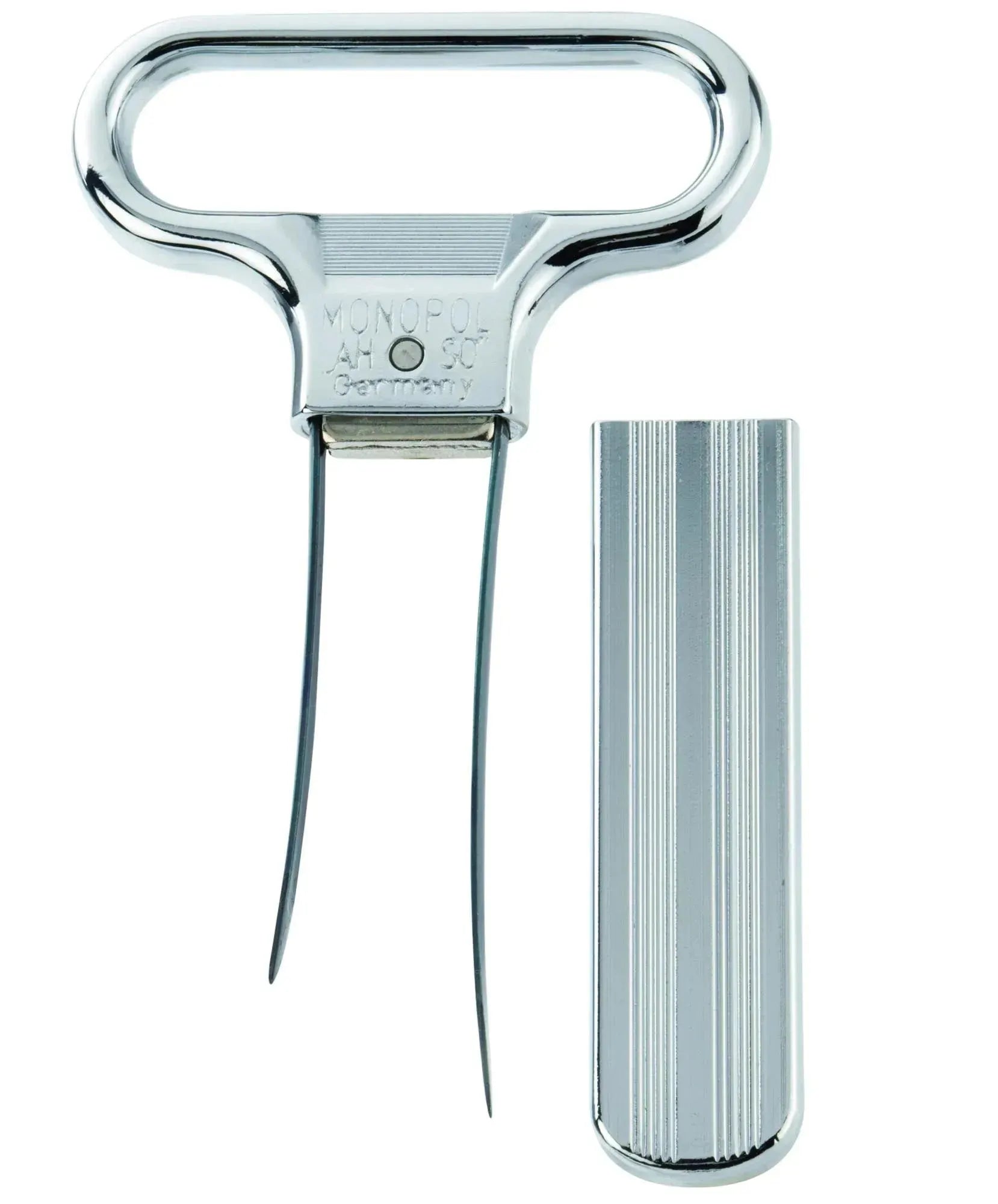 Ent-und Verkorker Ah-So, verchromt, 11x6.5x1cm in Silber präsentiert im Onlineshop von KAQTU Design AG. Barzubehör ist von Westmark