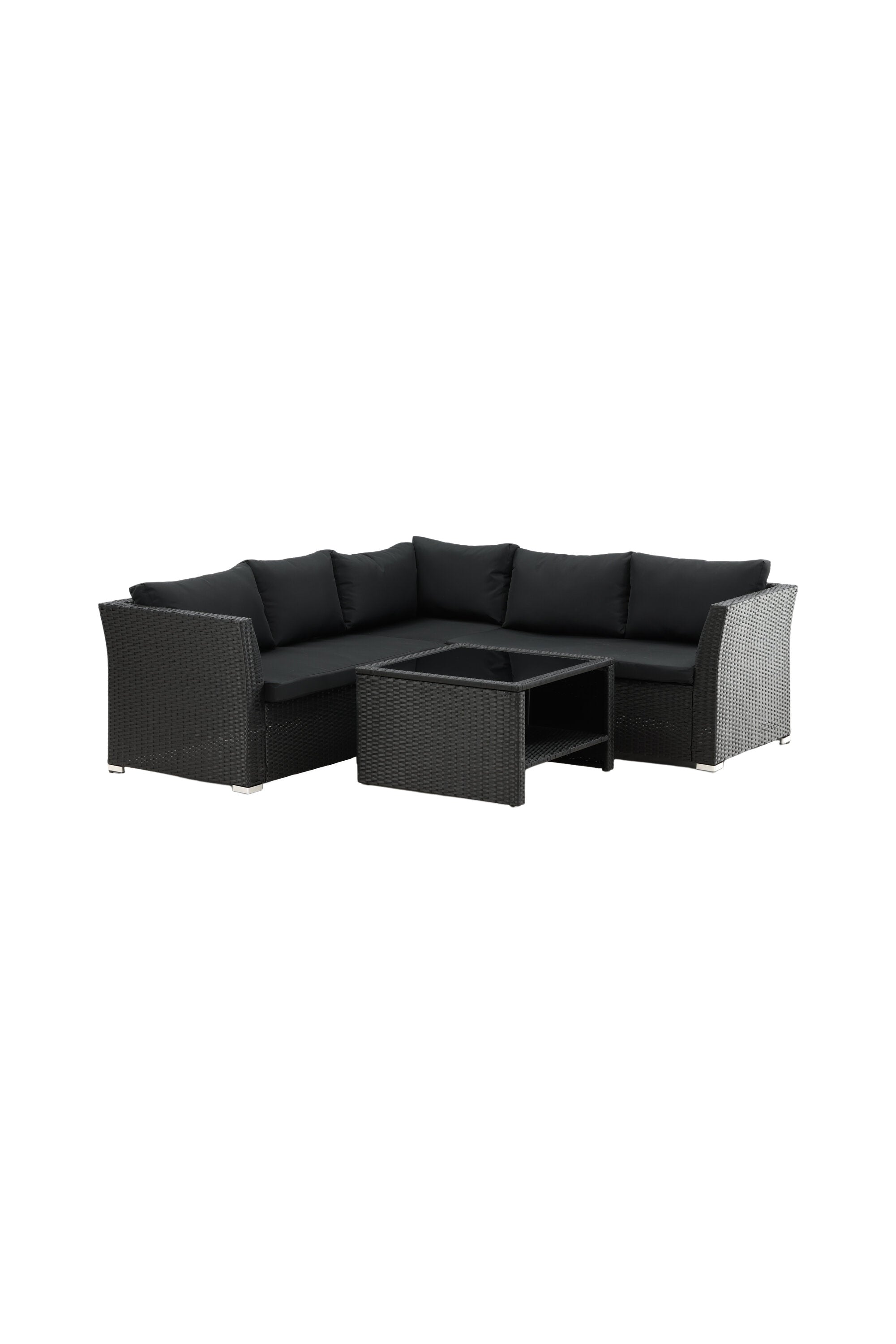 Haiti Ecksofa Outdoorset 70cm in Schwarz präsentiert im Onlineshop von KAQTU Design AG. Loungeset ist von Venture Home