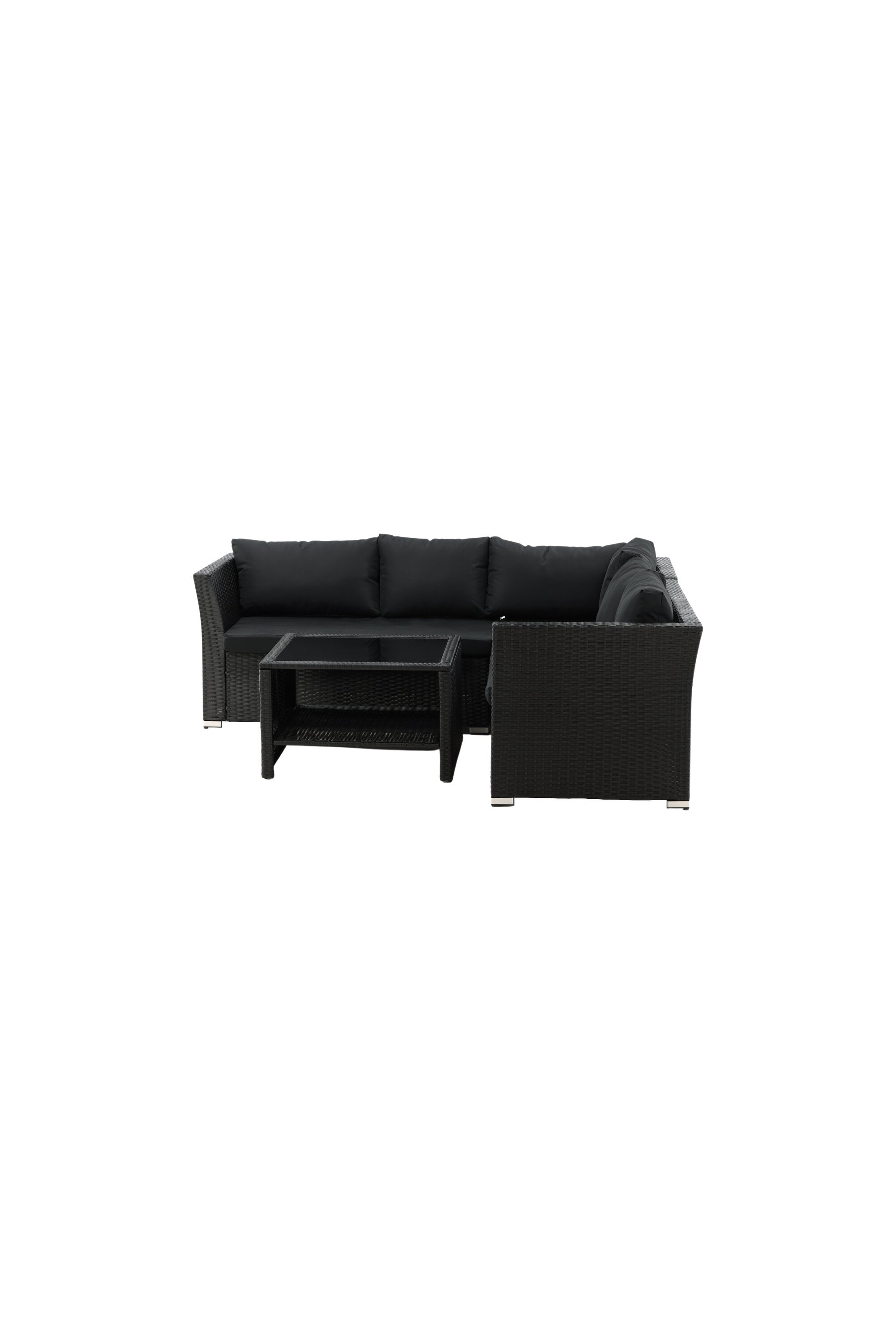Haiti Ecksofa Outdoorset 70cm in Schwarz präsentiert im Onlineshop von KAQTU Design AG. Loungeset ist von Venture Home