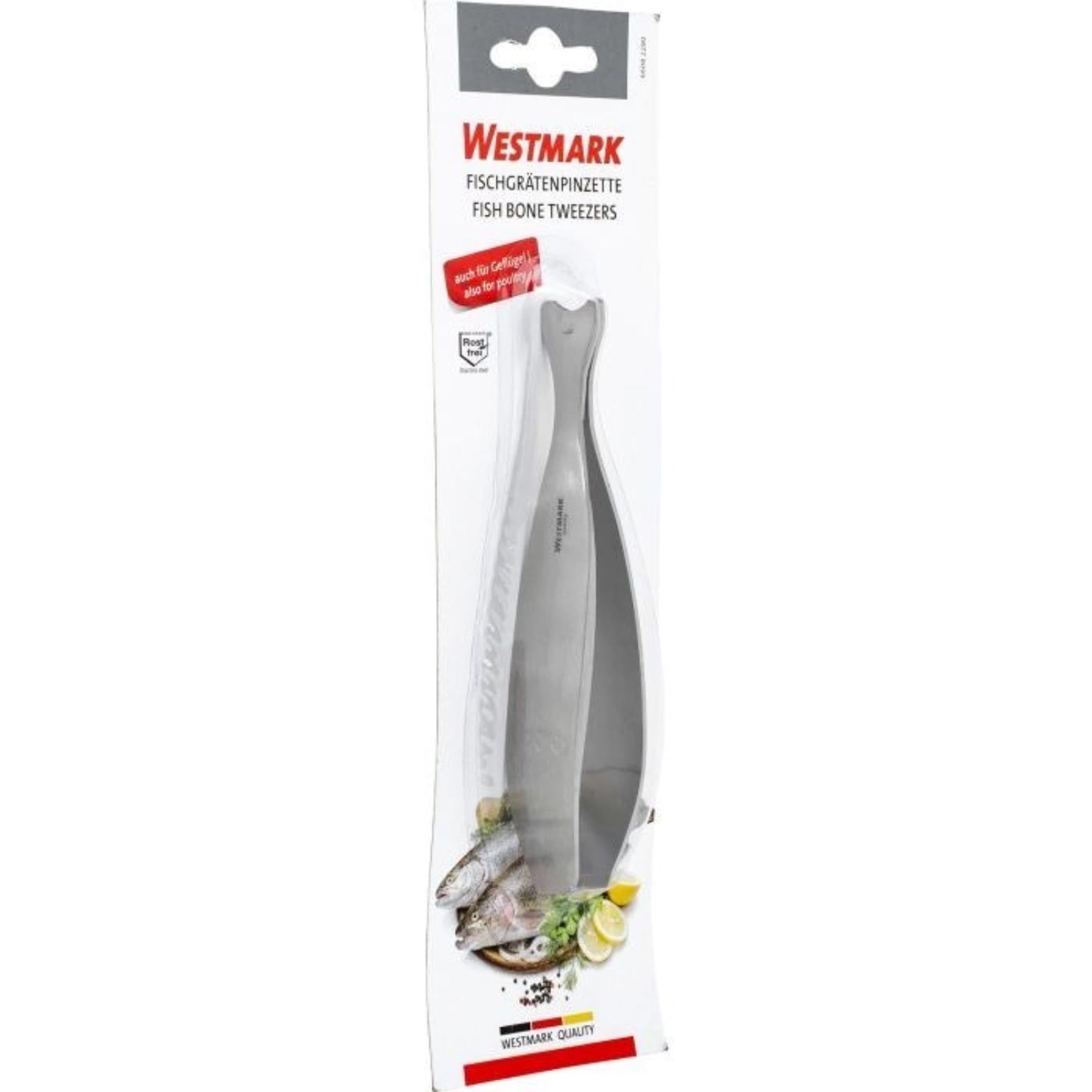 Hochwertige Fischgrätenpinzette von Westmark, 14 cm, perfekt zum präzisen Entfernen von Gräten, langlebig und benutzerfreundlich.