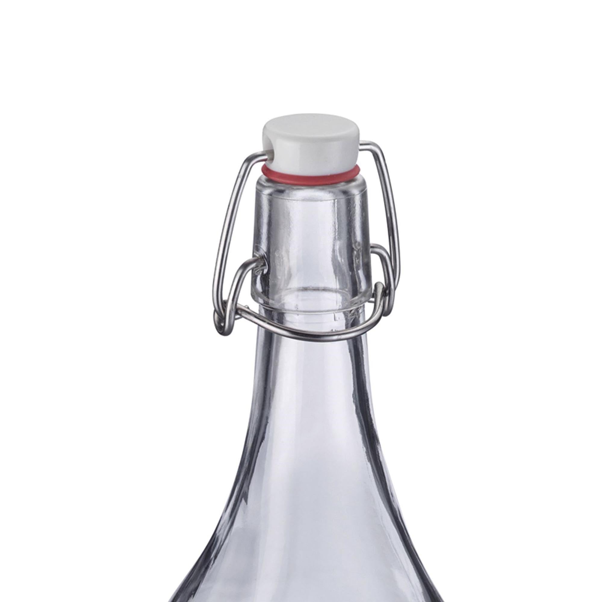 Praktische 1l Bügelverschlussflasche von Westmark mit Anhänger, ideal für Getränkeaufbewahrung und stilvolle Präsentation.