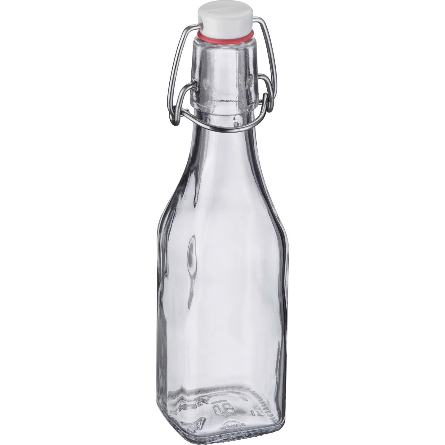 Stilvolle 250ml Bügelverschlussflasche von Westmark, perfekt für die stilvolle Aufbewahrung von Getränken, mit einem dekorativen Anhänger.